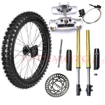 19'' Wheel Rim Tire Tyre Front Forks Triple Tree for CR80 KX100 CRF Apollo 200cc