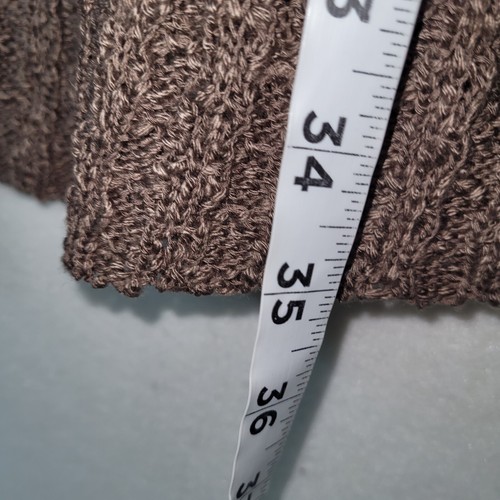 Loveriche Sweater Dress Womens M Brown Long Sleeve Ribbed Knit Stretch Mini - Picture 9 of 12