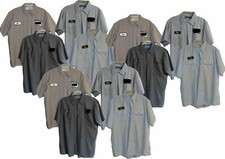Used Work Shirts Lot of 12 Grade B Long / Short Sleeve Mechanics -Free Shipping