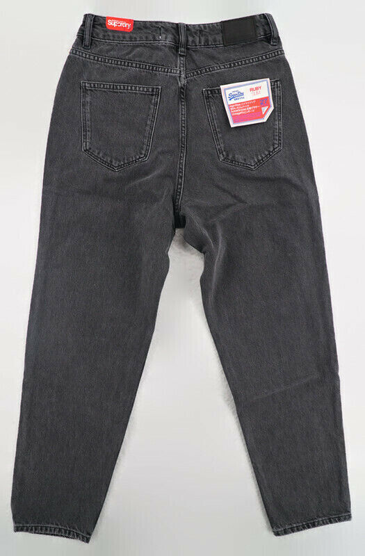 SuperDry Jeans Womens Size 27 Black Ruby Slim Vintage Fit High Rise Ankle NWT