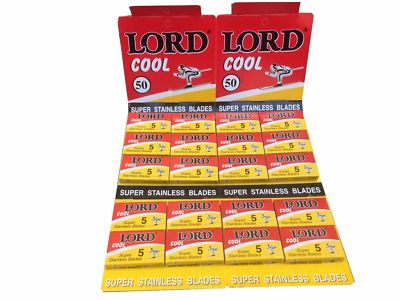 100 Lord Cool double edge razor blades