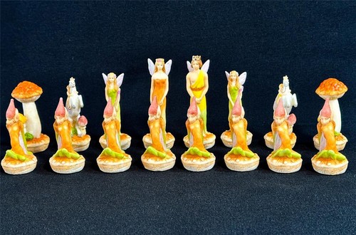 FAIRIES & TROLLS The CHESSMEN Complete Set: 32 Chess Pieces Vintage SUMMIT 2001 - Picture 13 of 24
