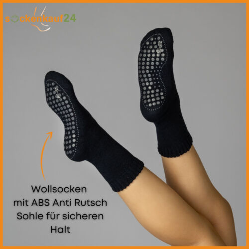 2 | 4 | 6 Paar ABS Socken Herren Damen Anti Rutsch Socken Wolle Stoppersocken - Bild 14 von 36