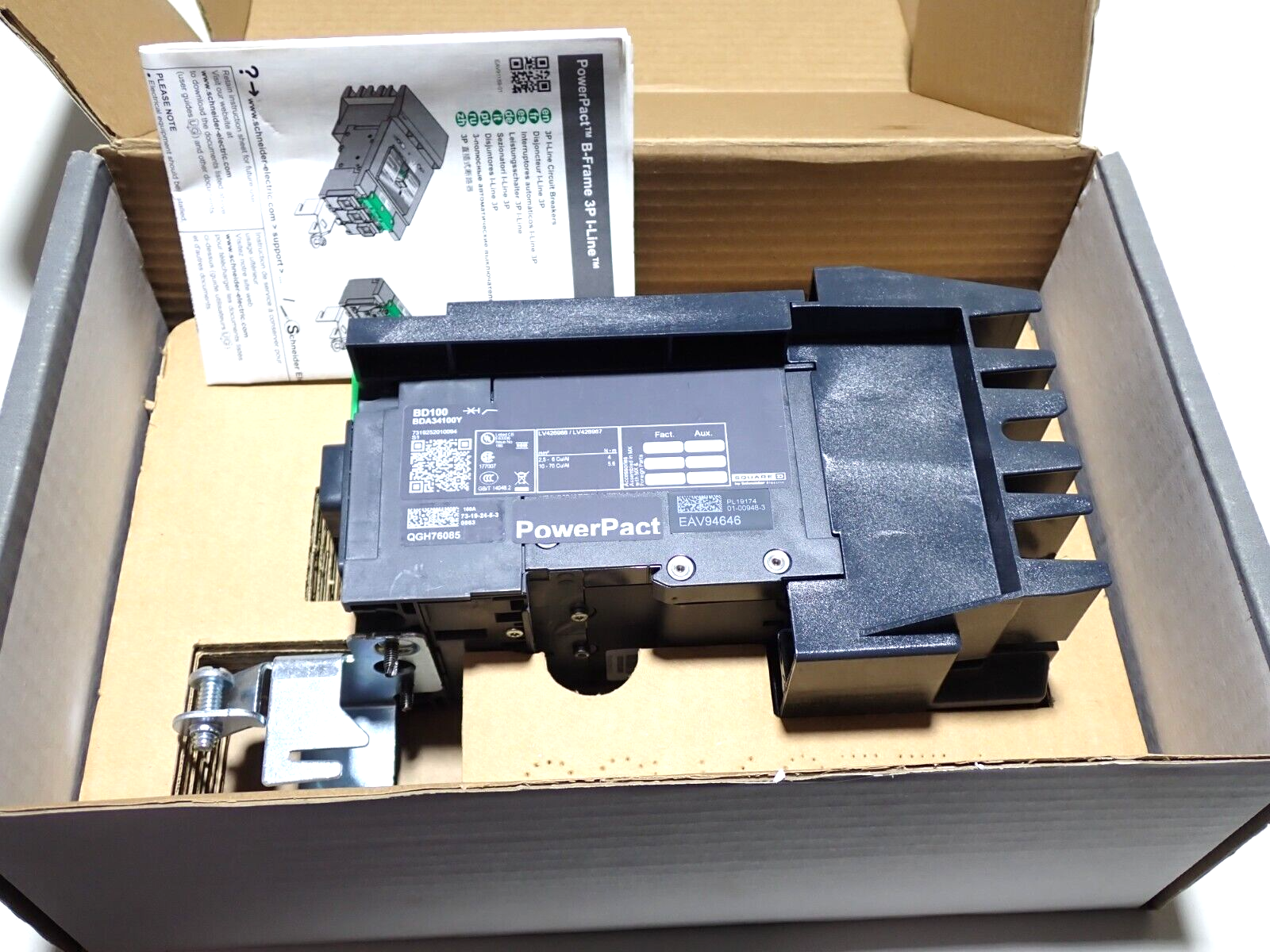 BDA34100Y SQUARE D 100A PowerPact B Circuit Breaker NEW