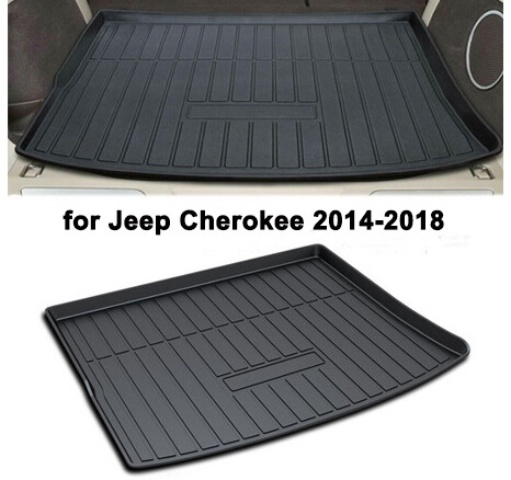 Black Cargo Trunk Liner Floor Mats fit for 2014-2018 Jeep Cherokee All Weather