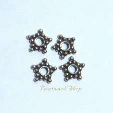 925 Bali Sterling Silver 7mm 20pcs. Star Shape Spacer Beads New