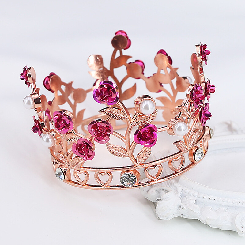 Luxury Flower Crown Small Tiaras For Doll Diadem Girls Birthday Bridal