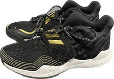 adidas Unisex-Youth 7 Deep Threat Basketball Shoe Black  Gold Metallic