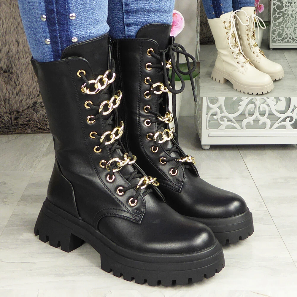 Ladies hotsell laced boots