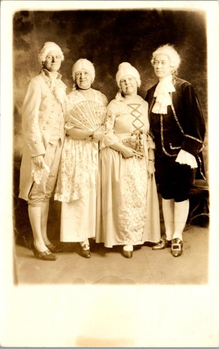 Vintage RPPC Photo Postcard Lot of 2 Colonial Theatre Troupe Cast Actors