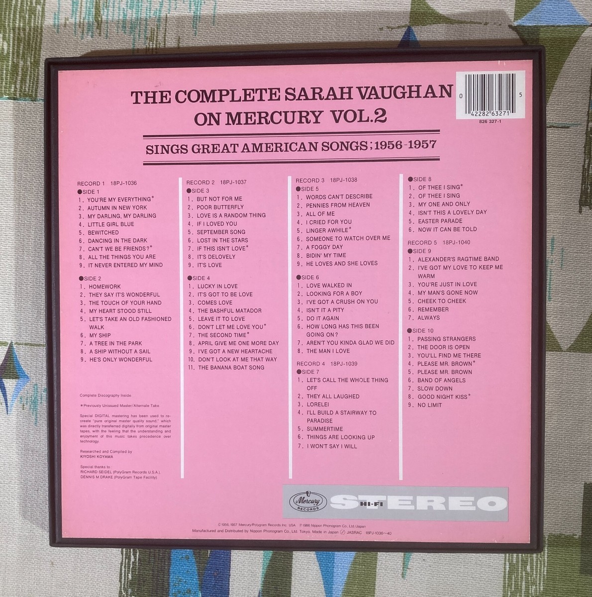 コンプリート・サラ・ヴォーン・オン・マーキュリー　Ｖｏｌ．２：１９５６～１９５７ Sarah Vaughan – The Complete Sarah Vaughan On Mercury Vol. 2