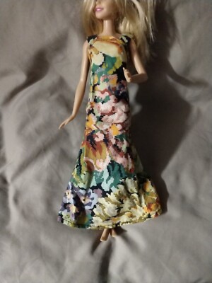 Barbie PRETTY PATTERNED LONG SUMMER DRESS ONLY NICE