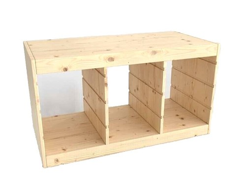 Brand New Ikea HOL Storage Side Table Acacia Practical Storage