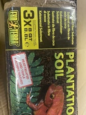 Exo Terra Plantation Soil Reptile Substrate 1 brick 3 pack just add water.