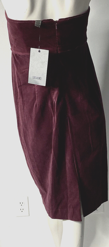 BITTEN Jessica Parker trägerlos rot Velour aline gefüttert Kleid Größe 12 - Bild 7 von 9