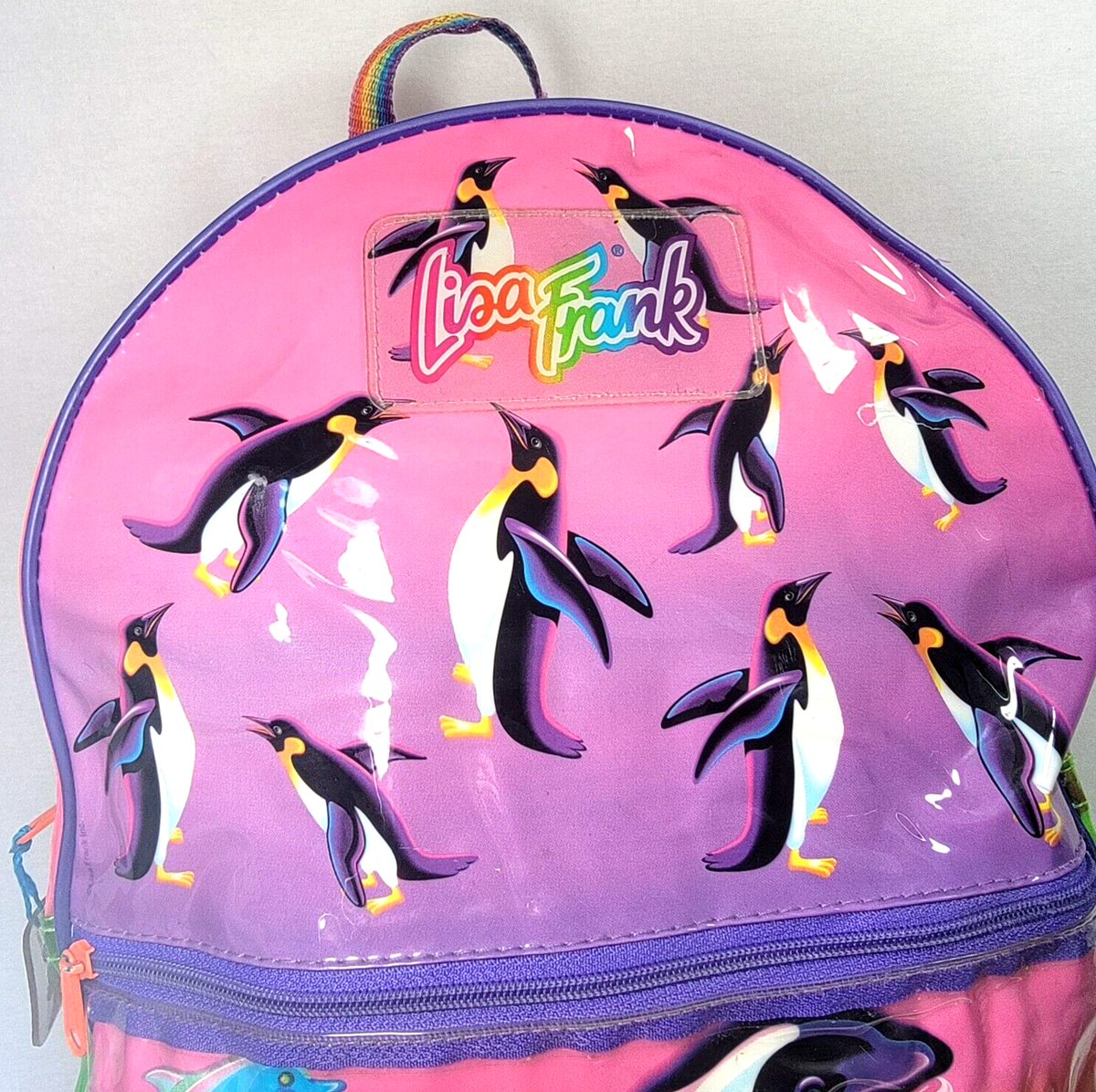 Vintage Lisa Frank Max Splash Backpack Orca/ penguins full-size