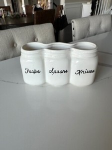 Forks Spoons Knives Holder Ceramic Home Essentials 8.5" Excellent Condition