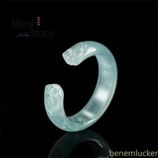 Blue Water Cat Claw Three-dimensional Carving Ice Jade Ring Cute Fashion Jewelry