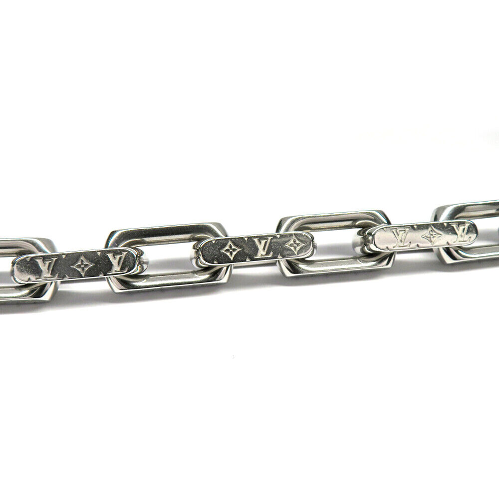 LOUIS VUITTON Monogram Chain Bracelet M00308 Silver Metal LOUIS VUITTON Monogram Chain Bracelet M00308 Silver Metal