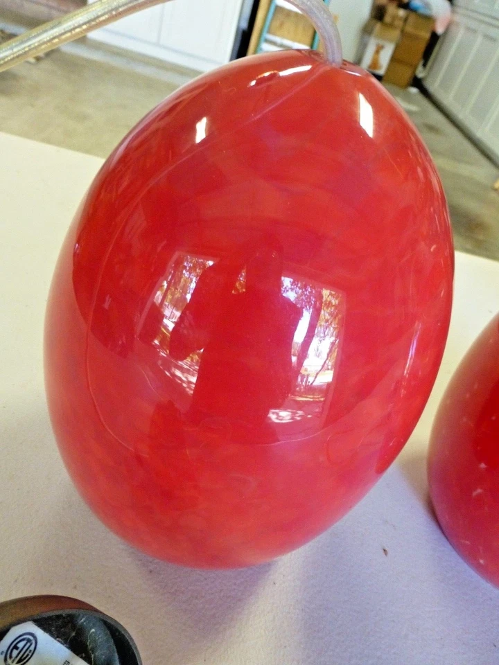 Tech Lighting Brilliant Red Firefrit Merano Glass Shade 4.5" & 7.3" diameter 10" - Image 3 of 4