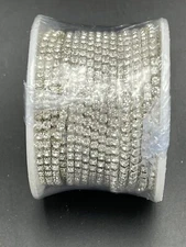 Honbay 10 Yard Crystal Rhinestone Close Chain Trim Sewing Craft 2.5mm Silver