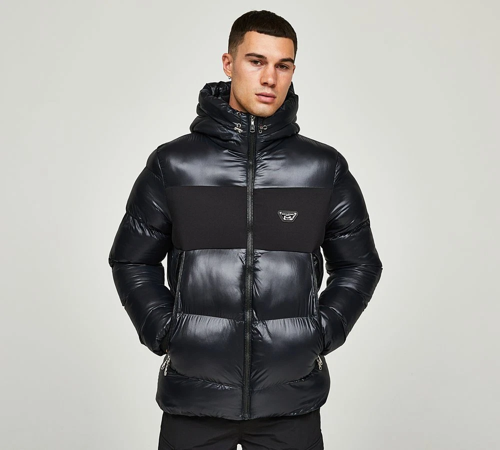 Alessandro Zavetti Jacket Puffer Padded Coat Hooded Full Zip Catrio 2.0 Black