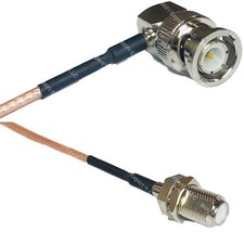 RG316 BNC MALE ANGLE to F FEMALE RF Cable Rapid-SHIP LOT