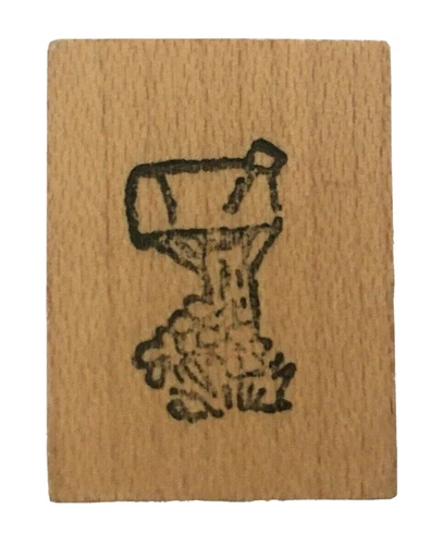 CC Rubber Stamp Tiny Mailbox with Flag Mail Card Making Craft Letter Writing Art