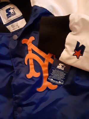 New York Mets Starter ジャケット XL New York Mets Starter Midfield Satin Jacket - Mickey's Place