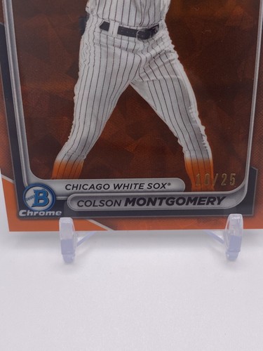 👑💎 2024 BOWMAN SAPPHIRE COLSON MONTGOMERY Rookie RC 1st #BCP-9 ORANGE /25 🎁🚨 - Picture 11 of 23