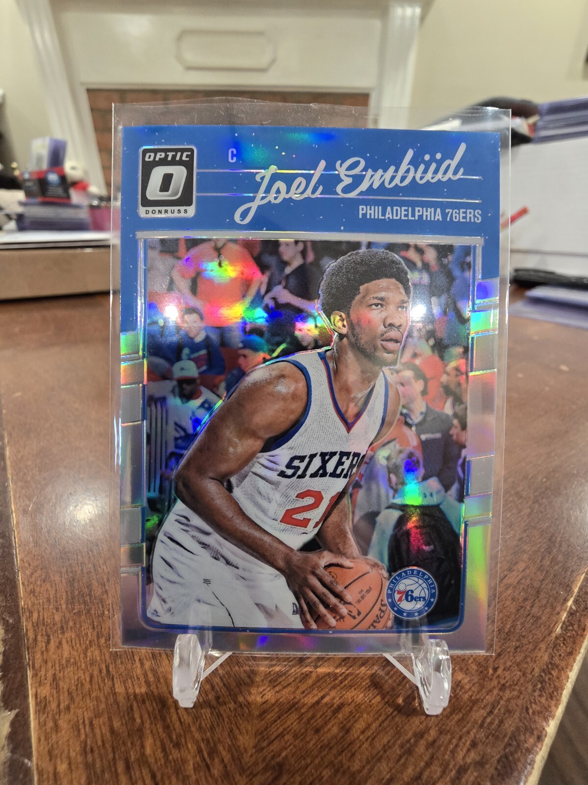 Joel Embiid 2016-17 Panini Donruss Optic #1 Holo Silver Prizm 76ers