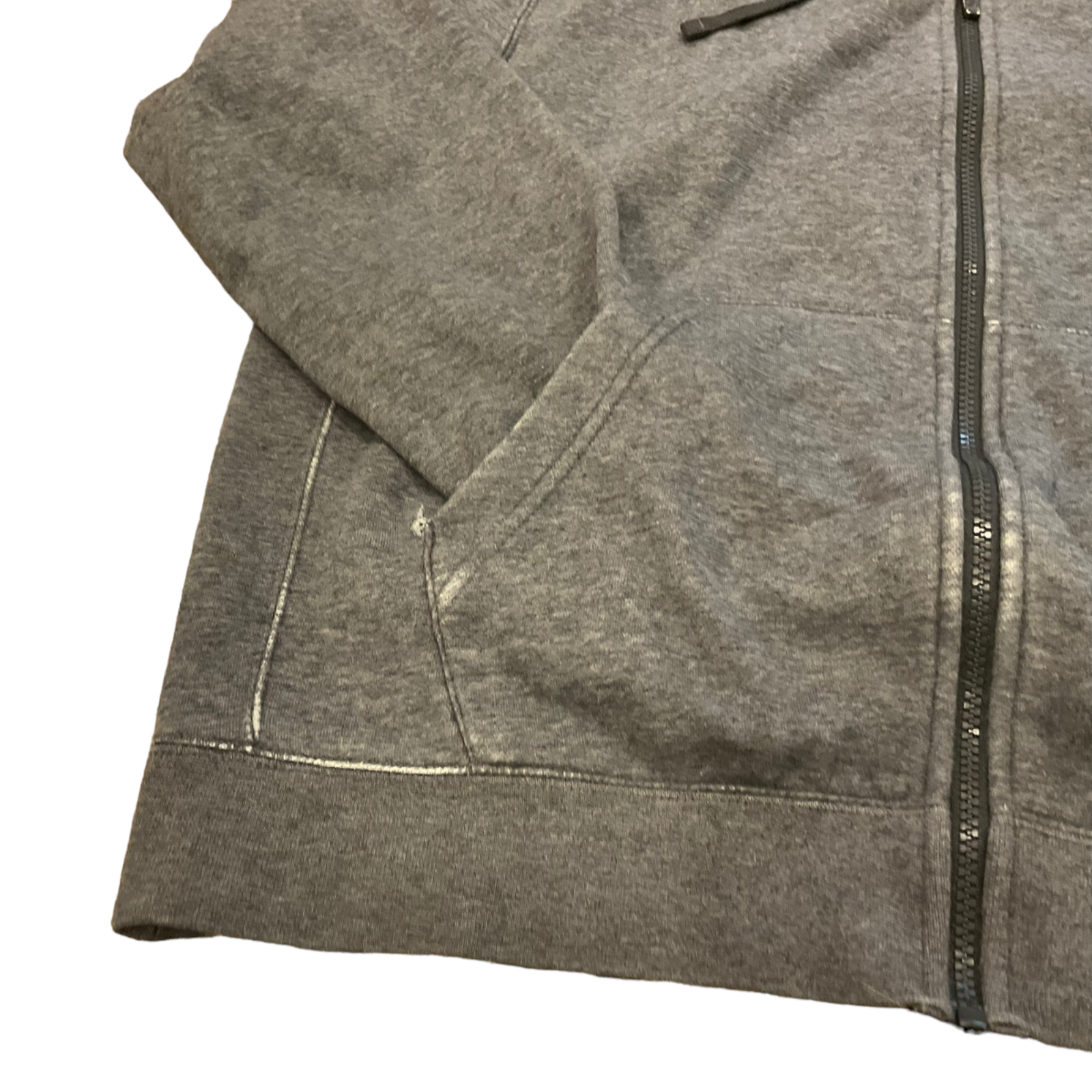 SACAI X NIKE Felpa Nike Fleece Hoodie Uomo Media M Grigio Full Zip Giacca Pile Cotone