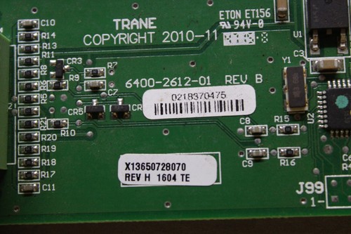 TRANE DUAL BINARY INPUT CIRCUIT BOARD X13650728070 REV. H 6400-2612-01 REV. B - Picture 3 of 3