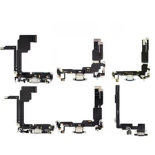 For Apple iPhone 15 16 Pro Max Plus Audio Jack Mic Charging Port Dock Flex Cable