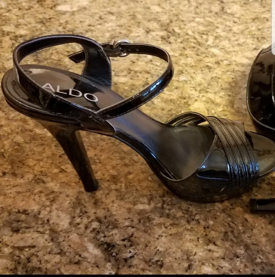 Aldo strappy black heels 2025