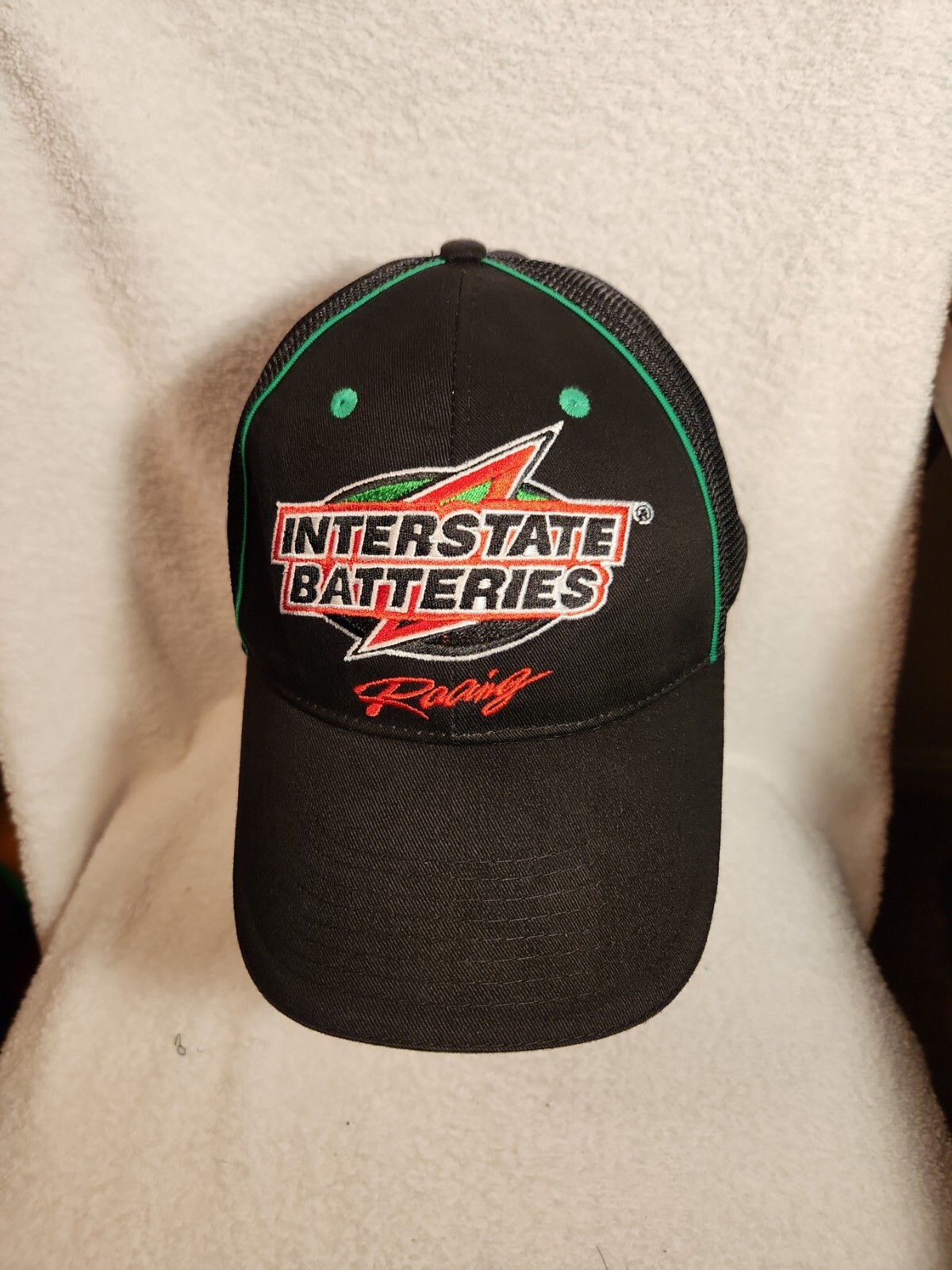Interstate Batteries Racing #18 Kyle Busch Baseball Hat Black Adjustable Mesh-image