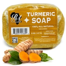 RA Cosmetics Natural Handmade Turmeric Soap - 5oz - Cleansing- PREMIUM QUALITY