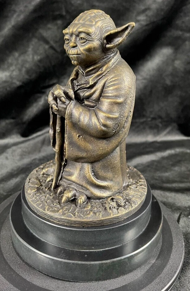 Gentil Gigante STAR WARS BRONCE YODA ESTATUA FIGURA BUSTO LUCASFILM LAWRENCE NOBLE! Foto 3 de 4