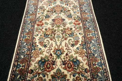 Oriente Alfombra Ghom 256 X 81CM Ghoum Cachemir Kashmir Beige Anudada a Mano - Imagen 5 de 11