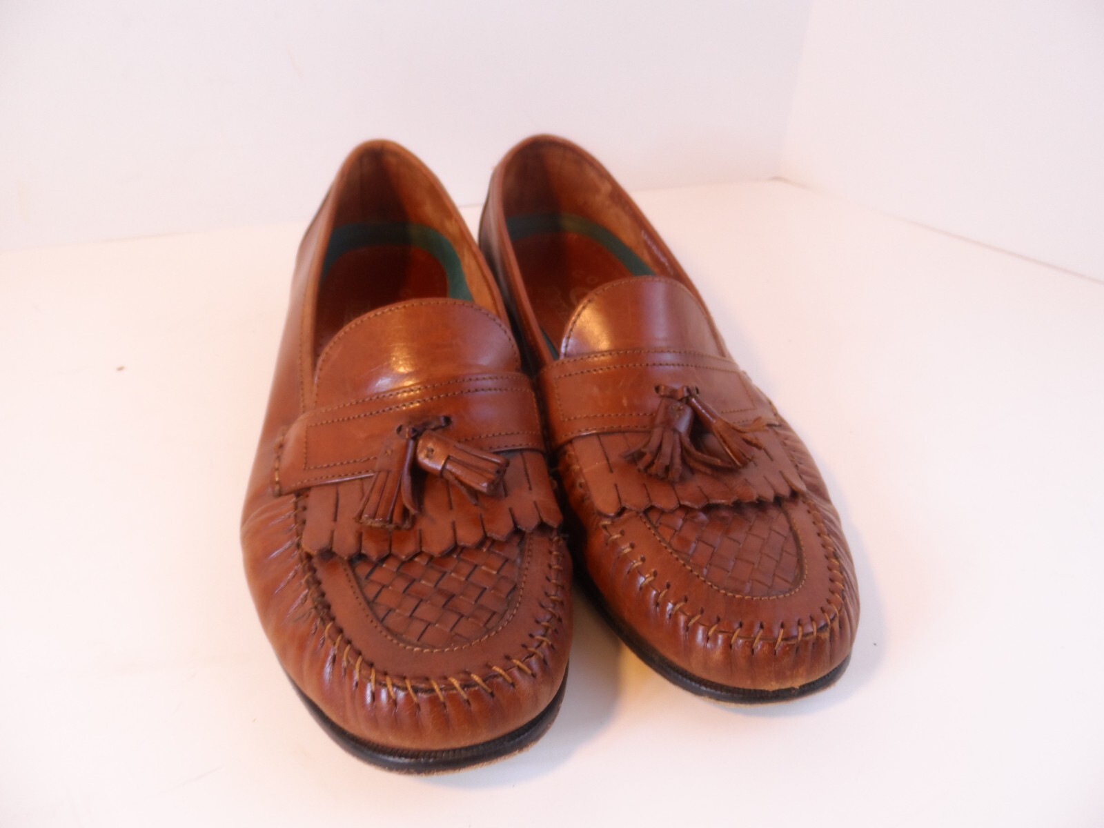 SAOLA Scarpe uomo Dexter Comfort mocassini Oxford nappa pelle marrone taglia 10M