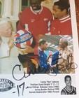 HARLEM Globetrotter CURLEY BOO JOHNSON Signed with POPE JOHN PAUL 11"x8" PHOTO — photo 2