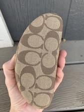 Coach Tan Brown Sunglass Glasses Hard Shell Case Signature Logo