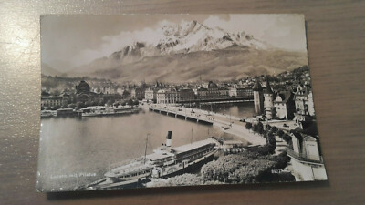 Postkarte Luzern mit Pilatus Schweiz gelaufen
