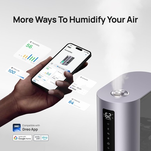 Versatile Smart Humidifier for Bedrooms - 3 Modes & Adjustable Humidity Control - Picture 5 of 10