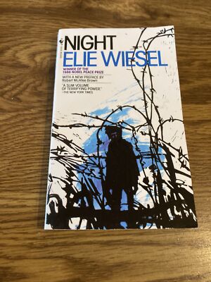 Night,  By Elie Wiesel 1986 Bantam Paperback 88th print