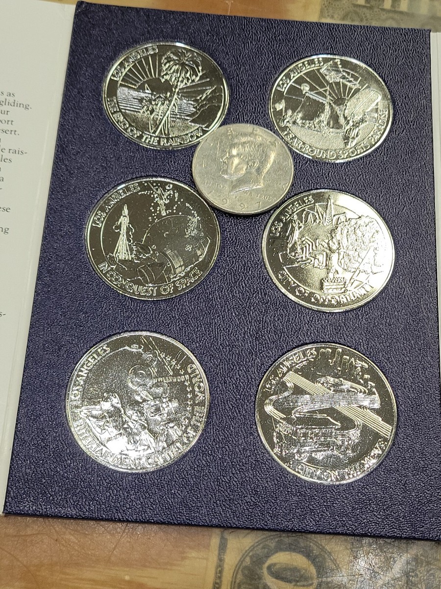 ロサンゼルス バイセンテニアル バースデー ドル コレクション Los Angeles Bicentennial Birthday Dollars, 6 coin set
