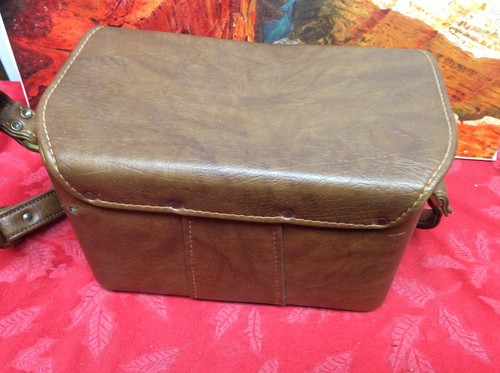 Vintage 70s SLR Hard Camera Case 10 1/2 X 7 X 6 Pre Owned Brown Case - Picture 3 of 6