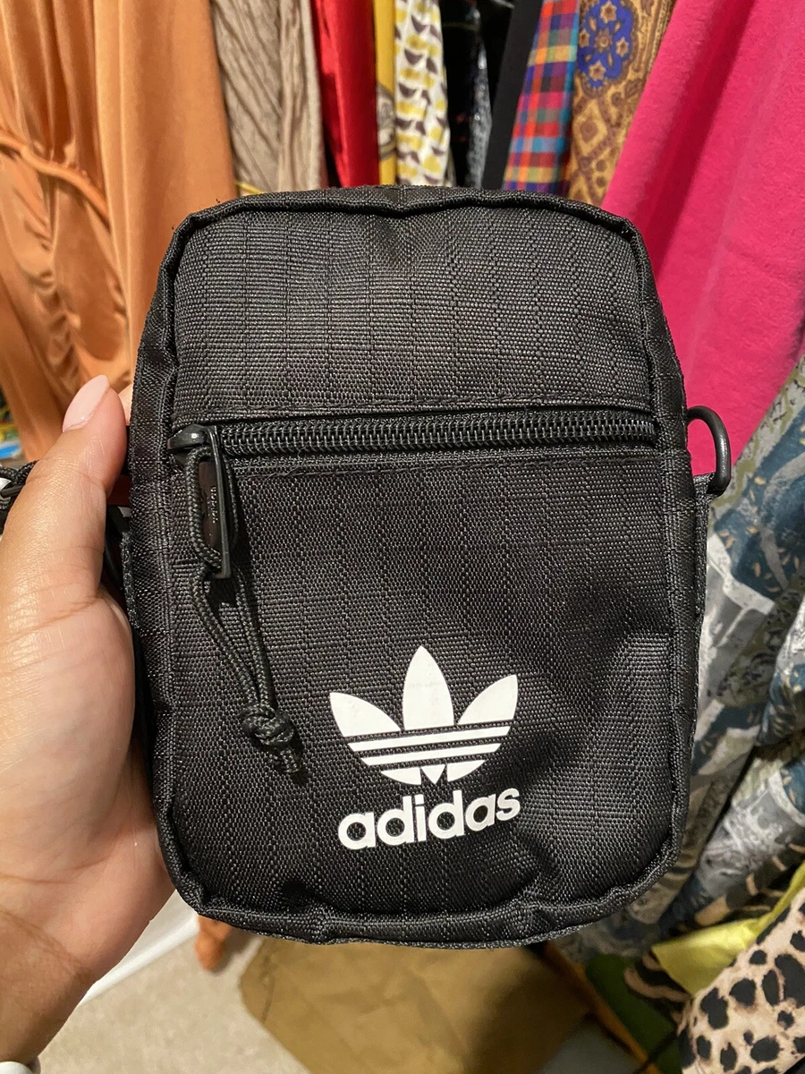 adidas Originals Unisex Festival Crossbody Bag, Black/White, ONE