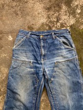 Vintage 80s 90s Carhartt distressed trashed work wear double knee denim pants