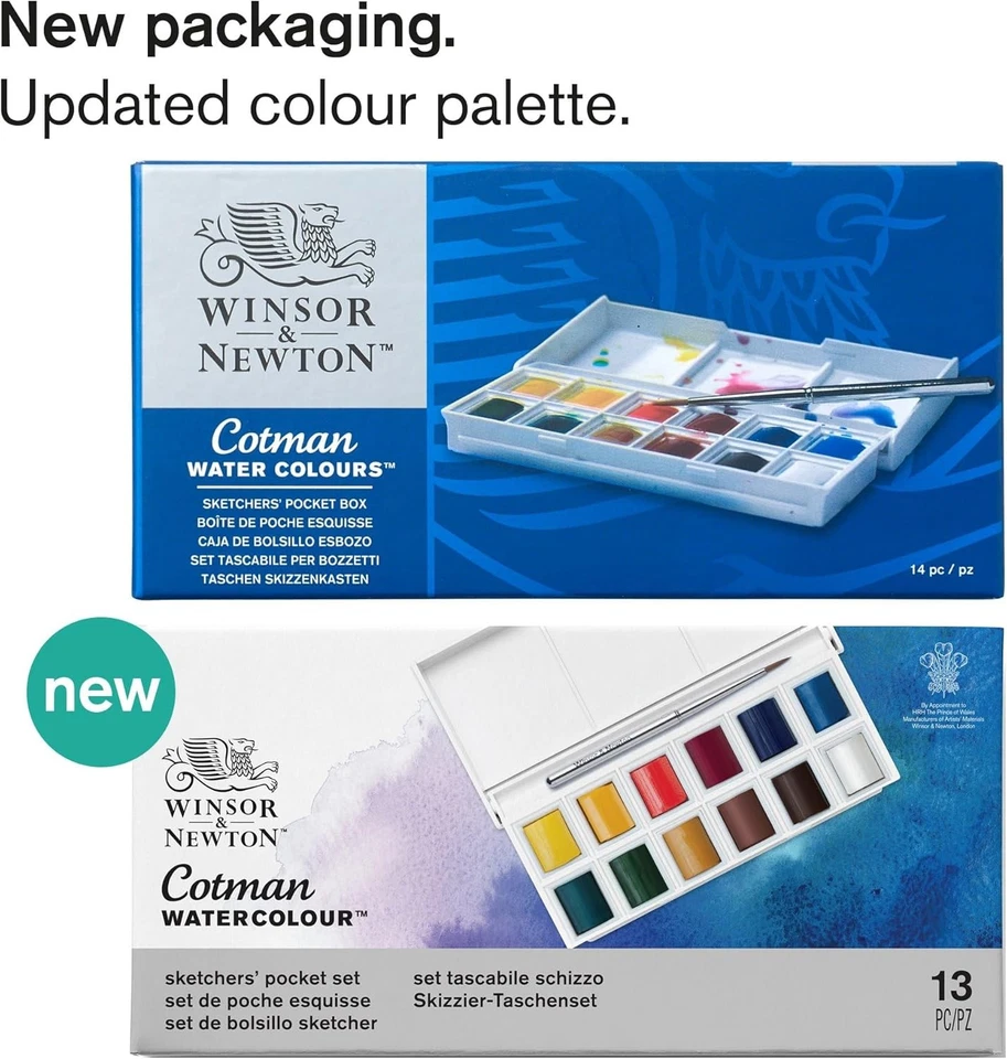 Tinta aquarela Winsor & Newton Cotman 3,17 onças (pacote com 1), multicolor - Imagem 2 de 4